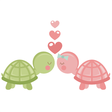 Tortoise Clipart Pink - Cute Turtles In Love (432x432), Png Download