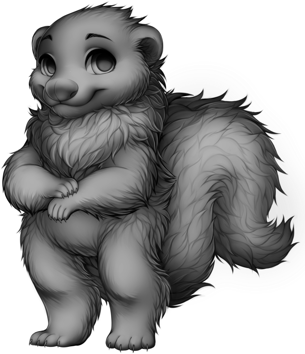 Furvilla Skunk Base - Squirrel Base (1013x1280), Png Download