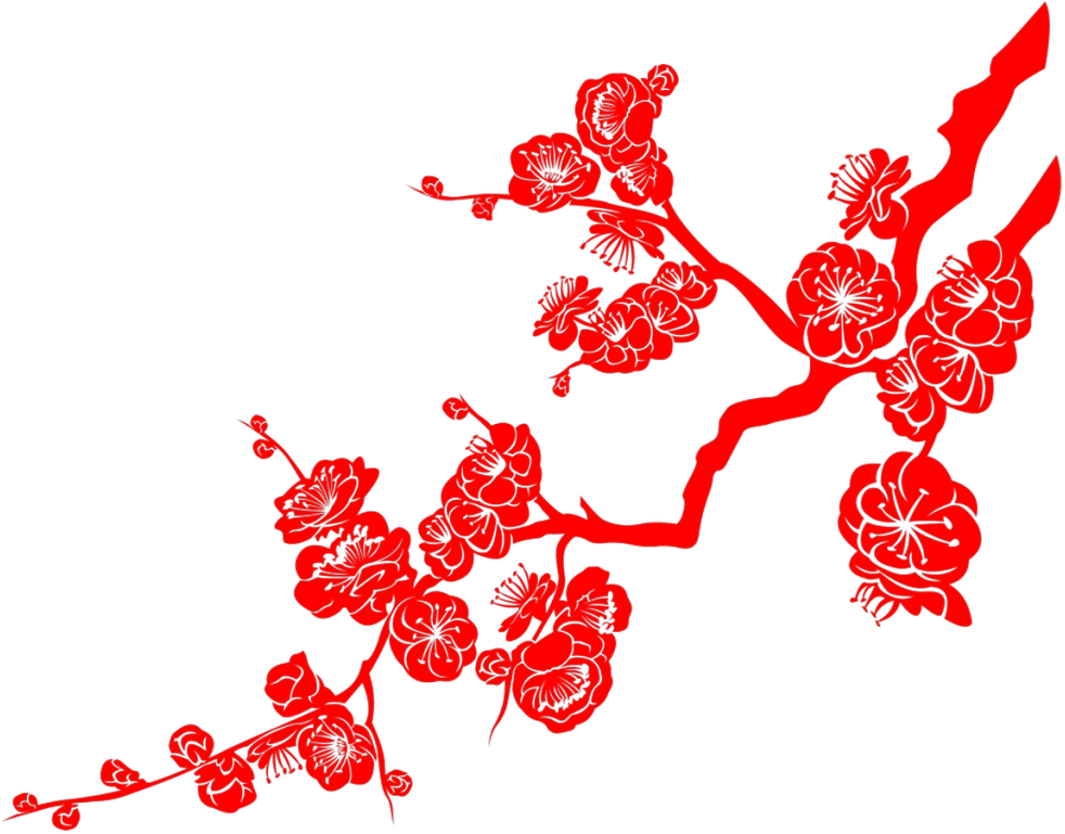This Graphics Is Creative Plum Cut Paper Transparent - 梅花 剪纸 (1024x768), Png Download