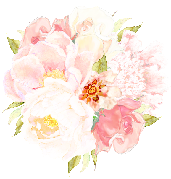 This Graphics Is Hand Painted Fresh And Elegant Bouquet - Portable Network Graphics (1024x1024), Png Download