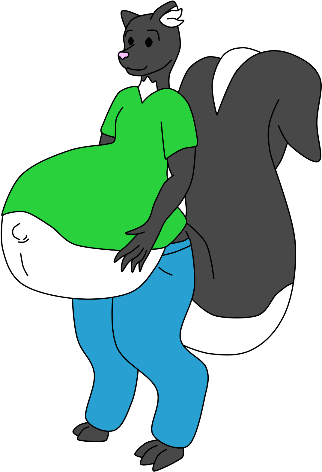 Matt The Mpreg Skunk - Skunk (1400x1800), Png Download