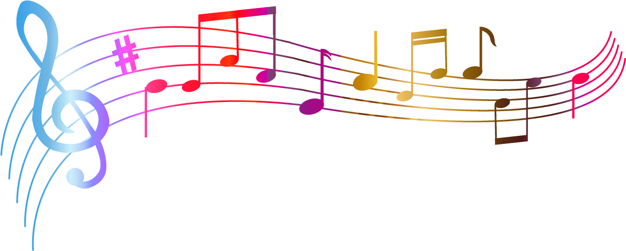 Musical Notes Png Transparent (1380x570), Png Download