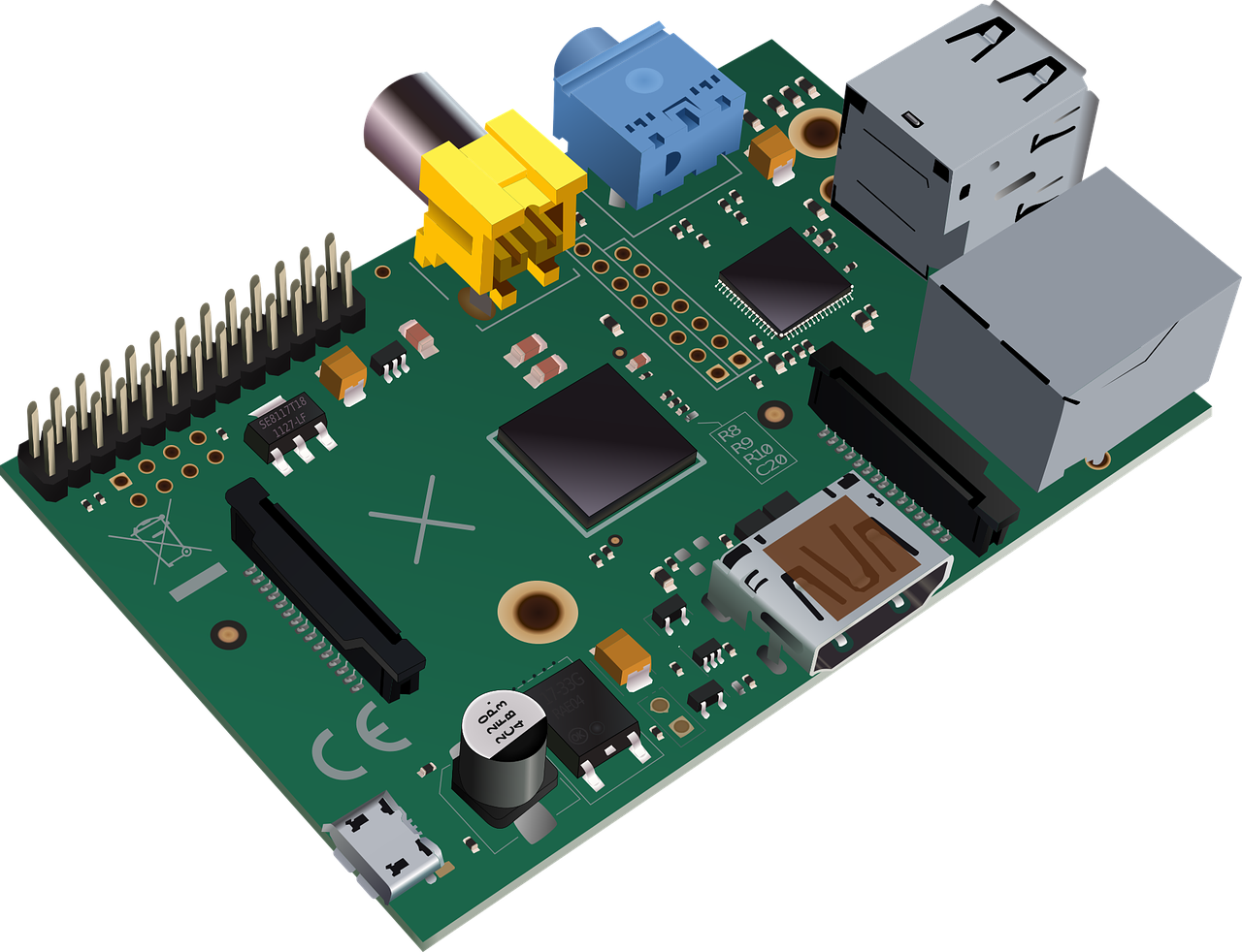 3 Clipart Raspberry Pi - Smart Home Raspberry (600x461), Png Download
