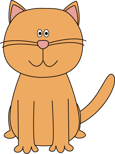 Clip Art Images Cute - Orange Cat Clip Art (372x495), Png Download