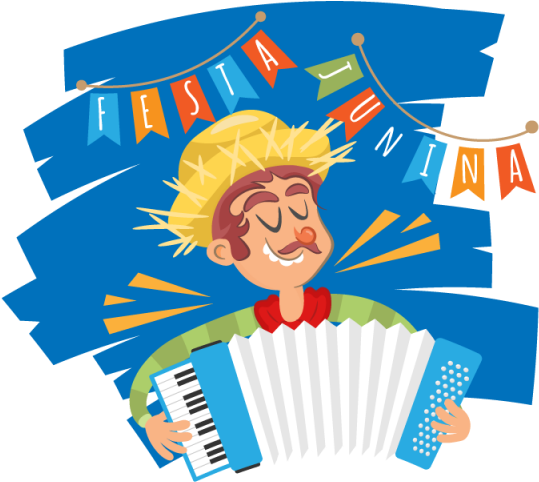 Bright Illustration For Festa Junina With Happy Man - Party (360x360), Png Download