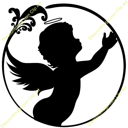 Angels Silhouette Clipart Silhouette - Sor, Fernando: 25 Works For Guitar (op. 60) (500x500), Png Download