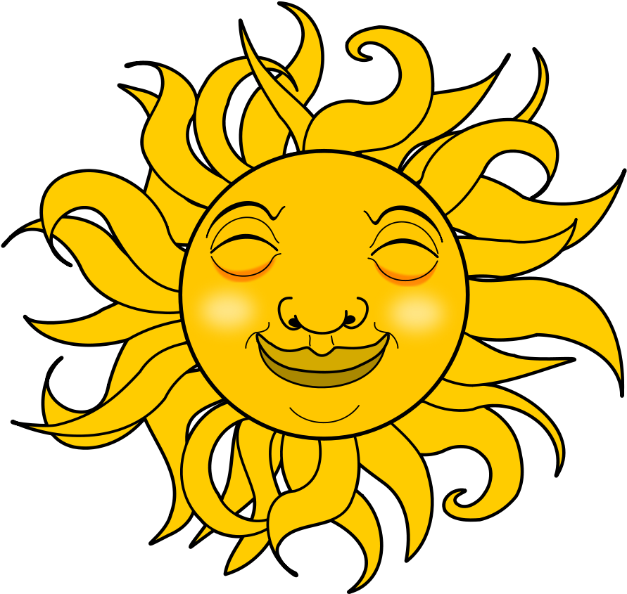 Sun Vector Png Images Pictures - Sun Smile Vector Png (900x879), Png Download