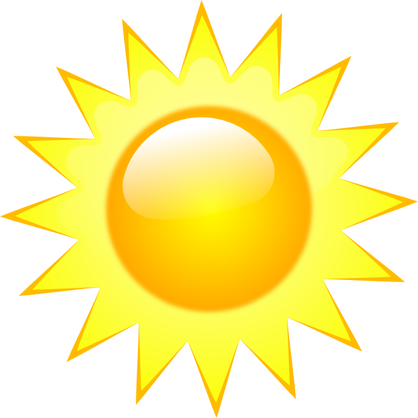 Vector Sun - Sunny Weather Symbol Transparent (600x600), Png Download