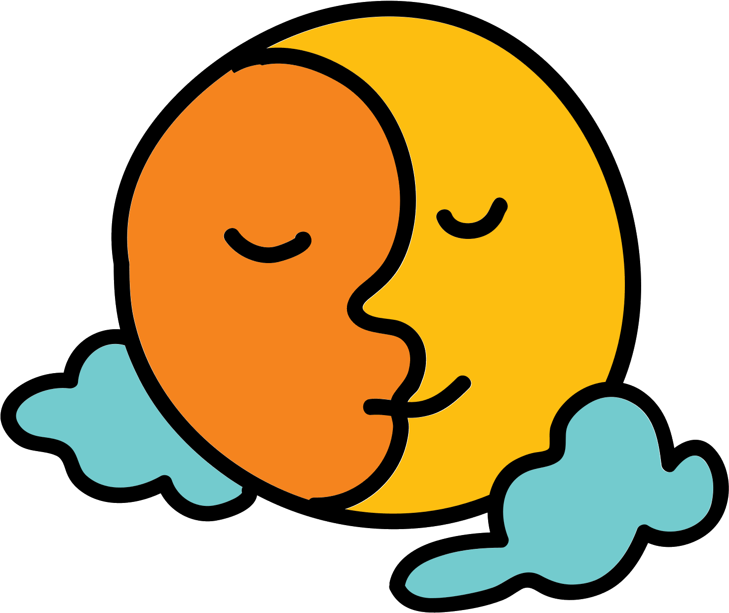 Sun Vector Png - Luna Y Sol Png (1600x1600), Png Download