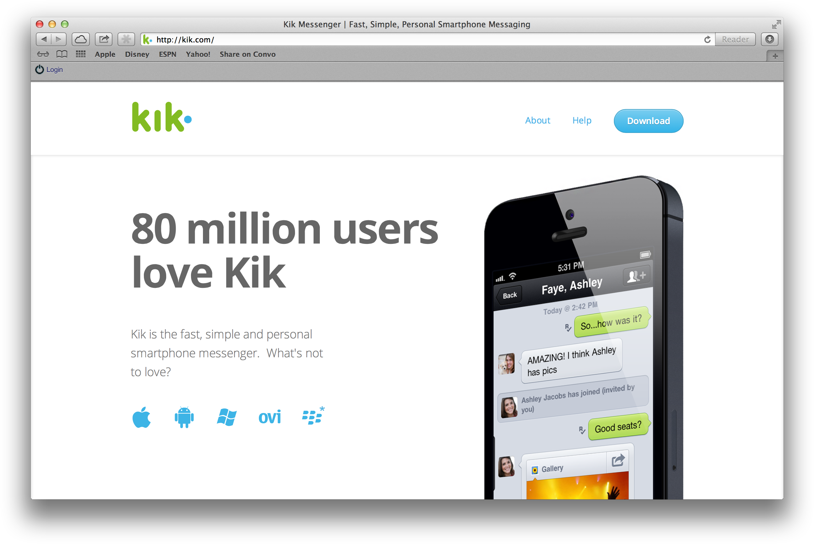 The Web-based Platform - Kik Messenger (2624x1762), Png Download