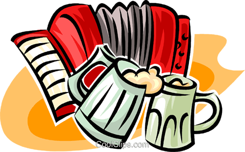Acordeón Y Jarras De Cerveza Libres De Derechos Ilustraciones - Illustration (480x299), Png Download