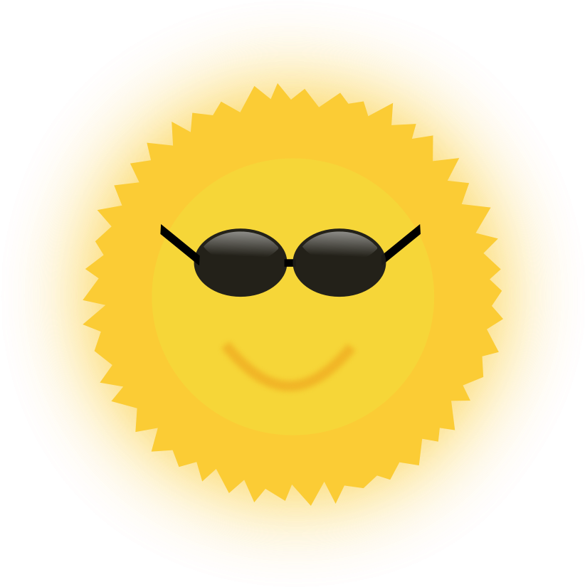 How To Set Use Cool Sun Clipart (897x900), Png Download