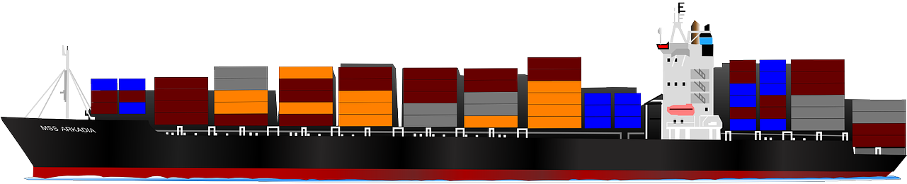 Go To Image - Cargo Clipart Container Vessel (1280x406), Png Download