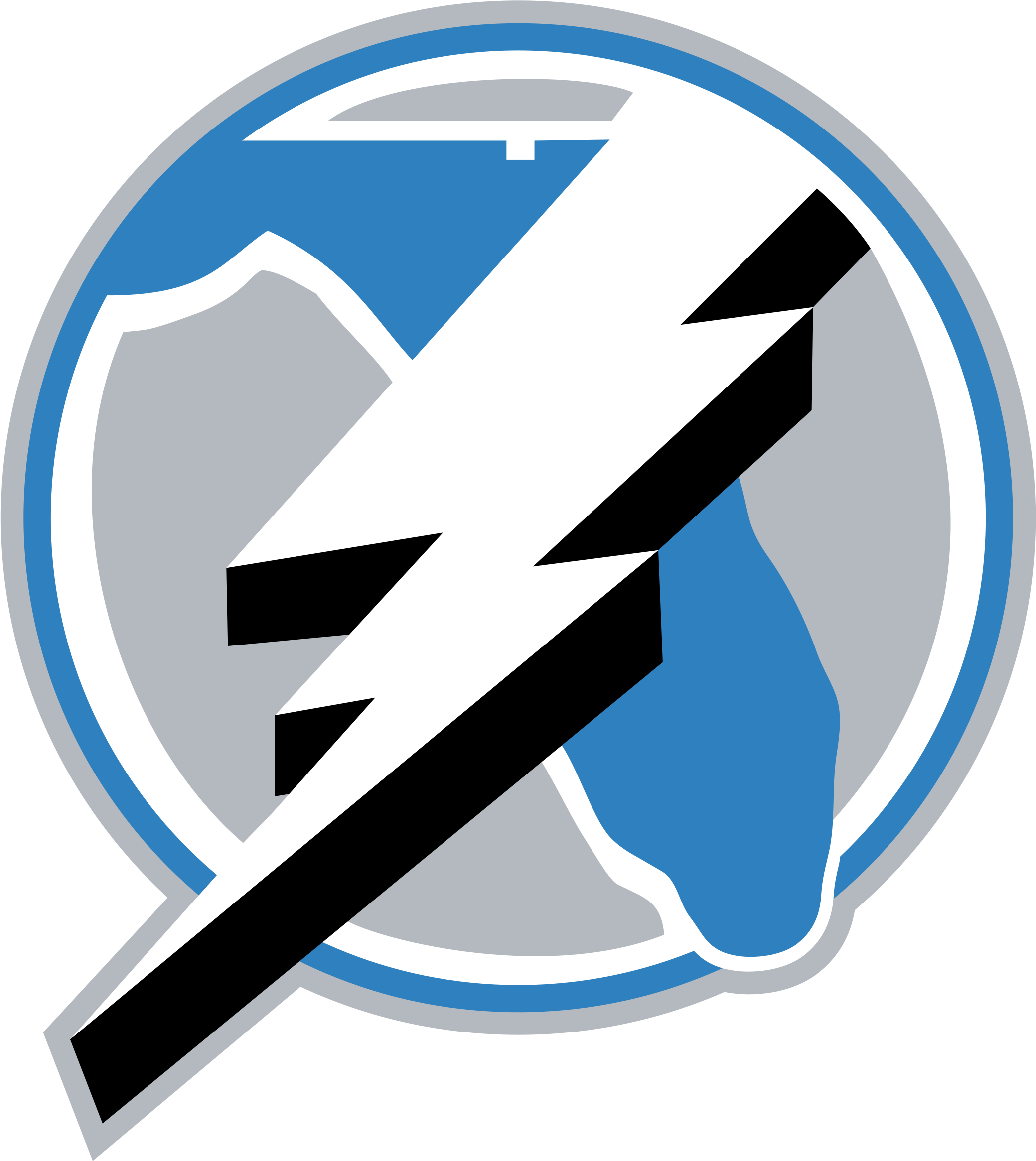 Tampa Bay Lightning Logo Png Transparent - Tampa Bay Lightning Florida Logo (2400x2400), Png Download