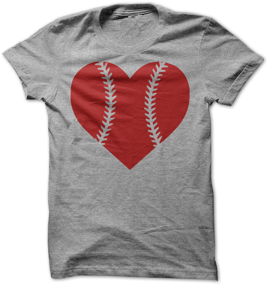 Baseball Heart [t-shirt] Awesomethreadz - Mockup (1010x1010), Png Download