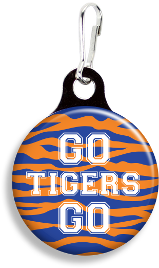 Memphis Tiger Stripes - Zoogee Pzp1ds-b - Zipper Pulls 3/4" Metal Back (353x530), Png Download