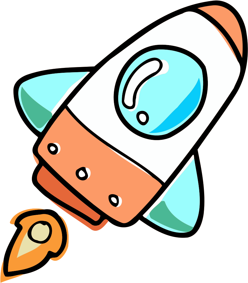 Medium Image - Rocket Ship Clipart Png (696x793), Png Download