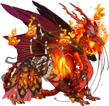 This Dragon Had A Tiger Gene On Him, But When I Equipped - Flight Rising Furious (350x350), Png Download