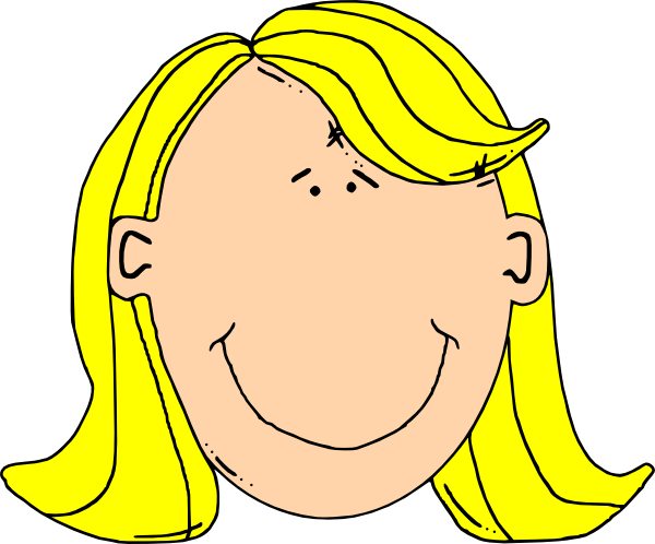 How To Set Use Blond Girl Face Clipart (600x498), Png Download