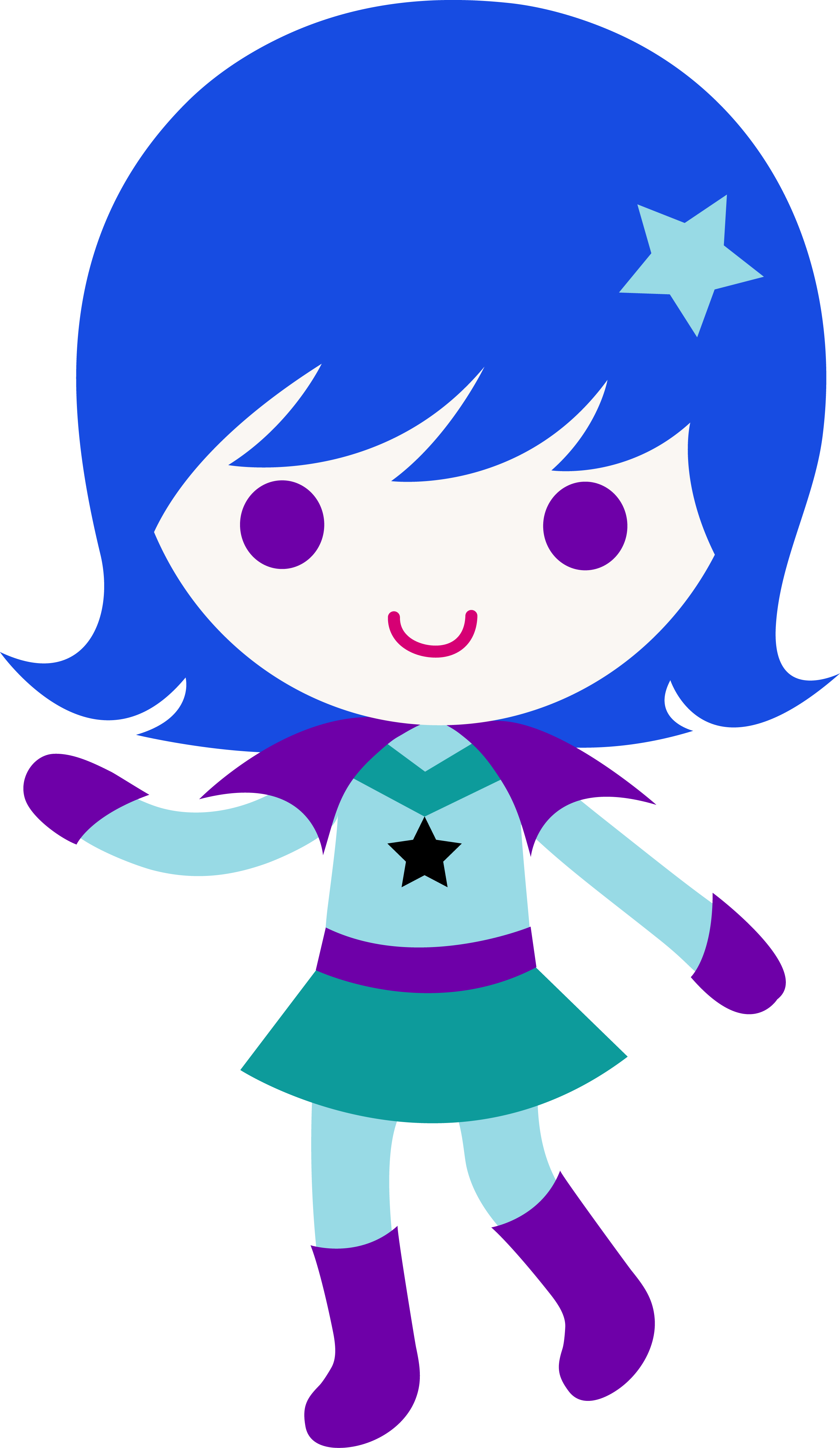 Cartoon Girl Girl Cartoon Clipart Clipartllection Space - Little Girl Clip Art (2621x4518), Png Download