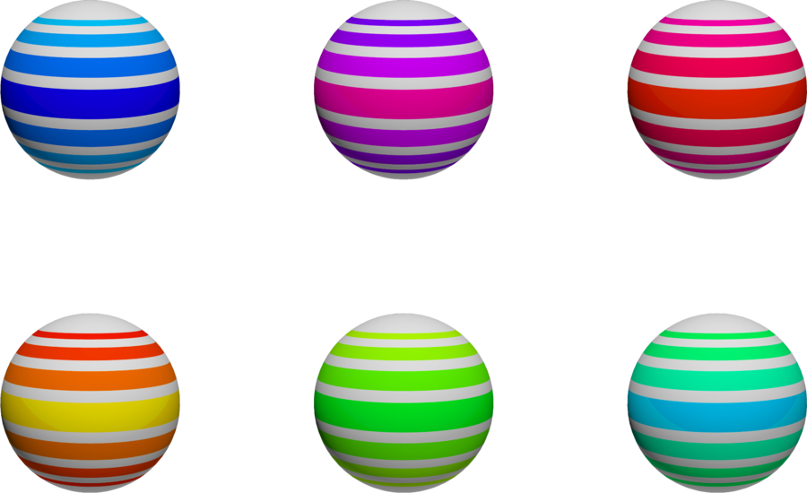 279 Striped Balls By Tigers-stock On Clipart Library - Striped Balls Png (900x550), Png Download