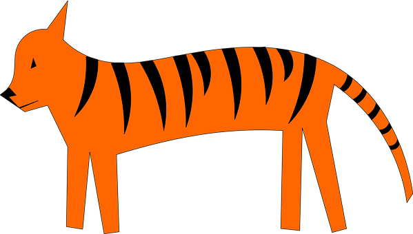 Tiger, Cartoon, Cute, Animal, Zoo, Funny - เสื้อ การ์ตูน น่า รัก (599x340), Png Download