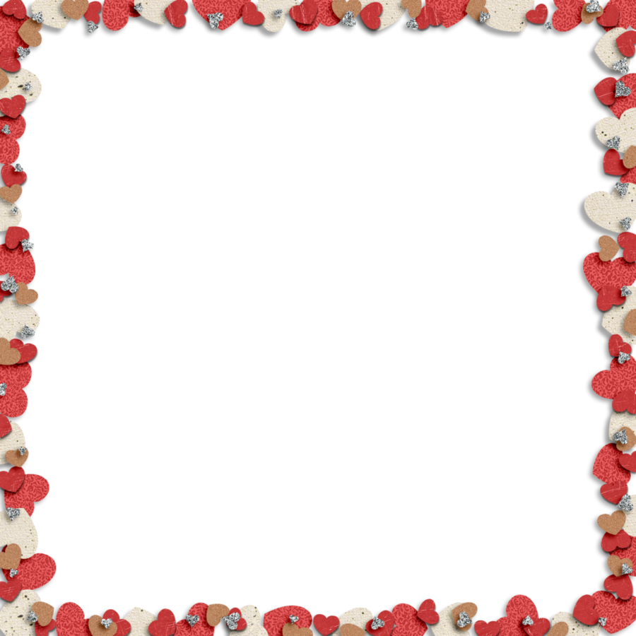 Frame Heart Png - Blank Page With A Border (894x894), Png Download