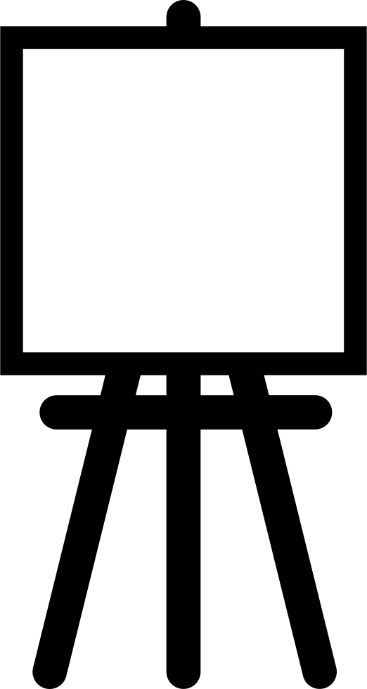 Painter Easel With Square Canvas Comments - Draw A Art Stand (522x980), Png Download