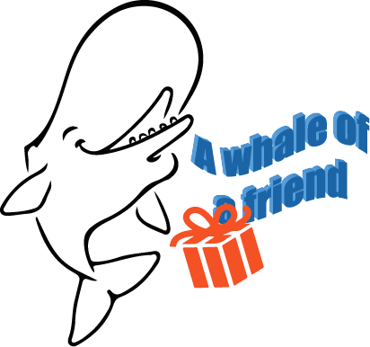 Logo A Whale Of A Friend - Friendship (412x386), Png Download