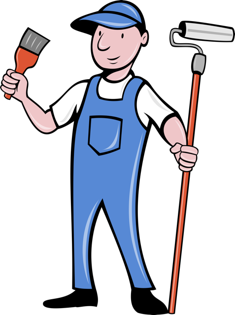Vector Royalty Free Library Home Youth Rebuild New - House Painter Cartoon (477x640), Png Download