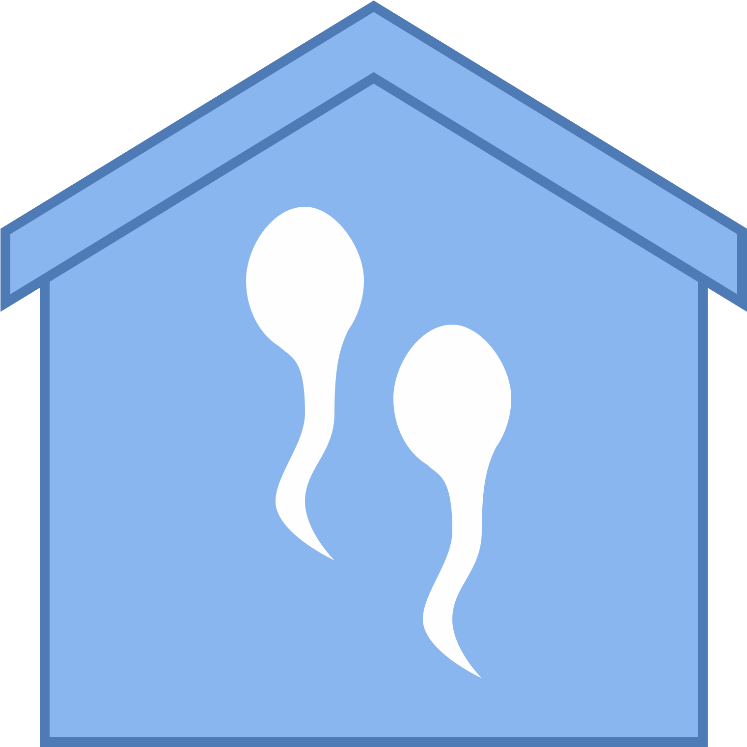 It's A Logo Of Two Sperm Cells Inside A House Shaped - Sperm (1600x1600), Png Download