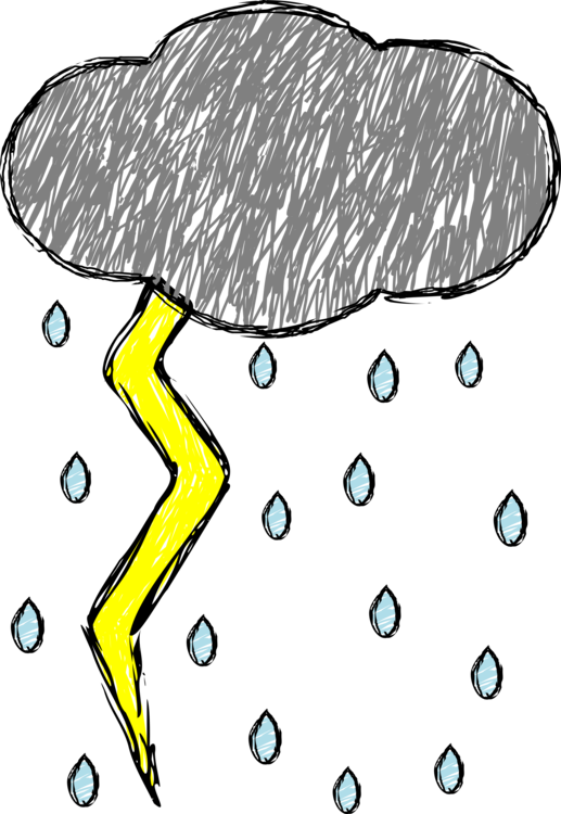 Thunderstorm Lightning Strike Cloud Free Commercial - Lightning (517x750), Png Download