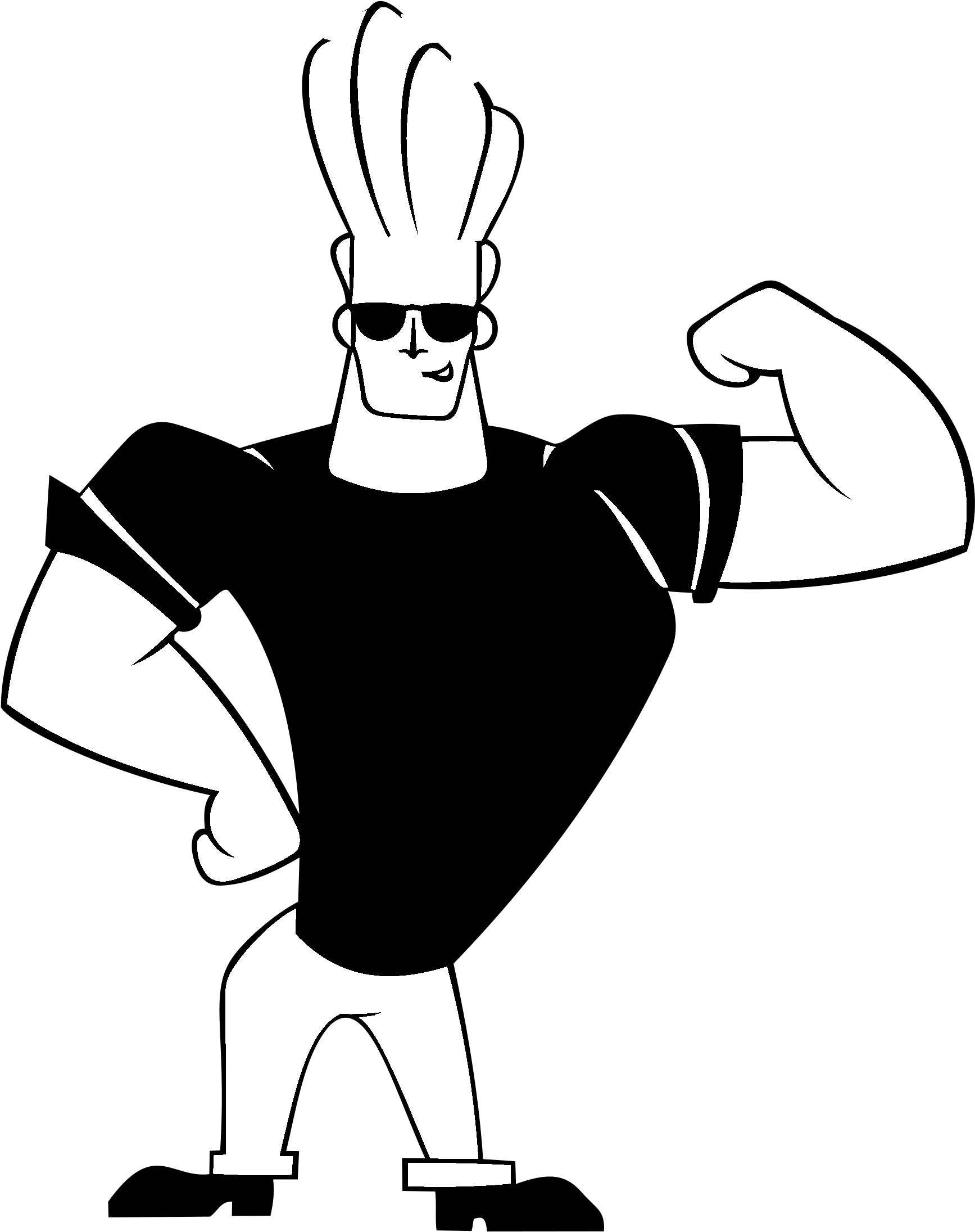 Johnny Bravo Logo Black And White - Johnny Bravo Man I M Pretty (2400x2400), Png Download
