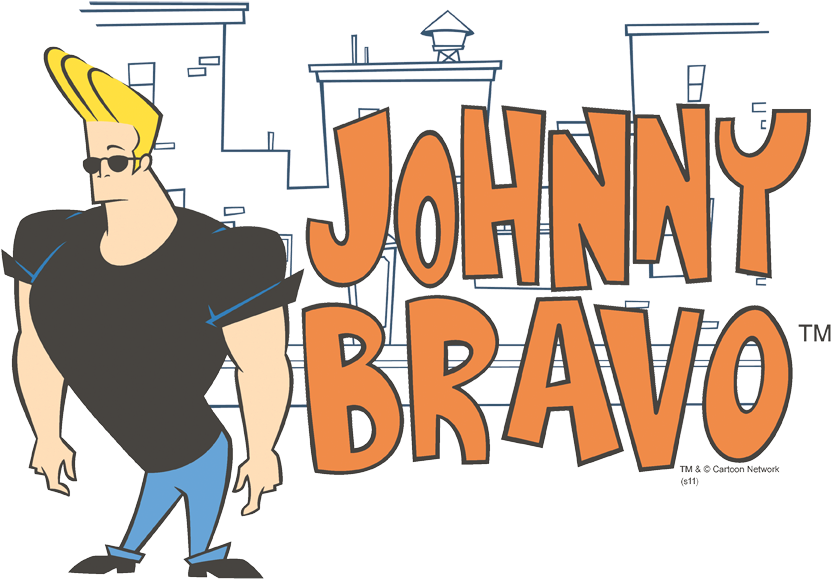 Johnny Bravo Johnny Logo Juniors T-shirt - Johnny Bravo/logo Bath Towel, Multi (864x684), Png Download
