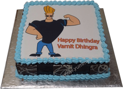Johnny Bravo Birthday Cake - Happy Birthday Johnny Bravo (500x500), Png Download