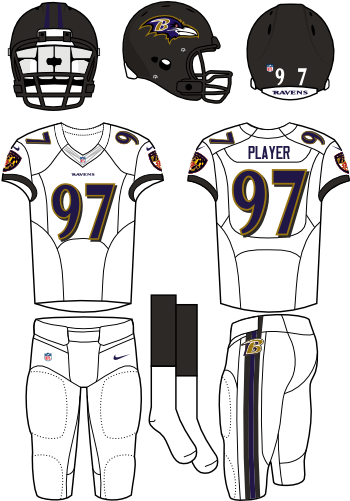Baltimore Ravens - New Nfl Uniforms 2010 (357x500), Png Download