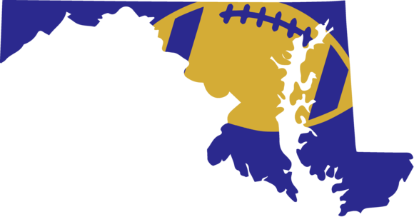 Baltimore Football Design - Regions Of Maryland (580x304), Png Download