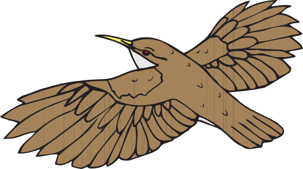 Brown Bird Flying Svg Clip Arts 600 X 334 Px (600x334), Png Download
