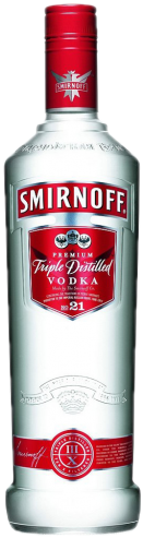 Alcohol Bottle - Smirnoff Vodka 1 Litre (375x500), Png Download