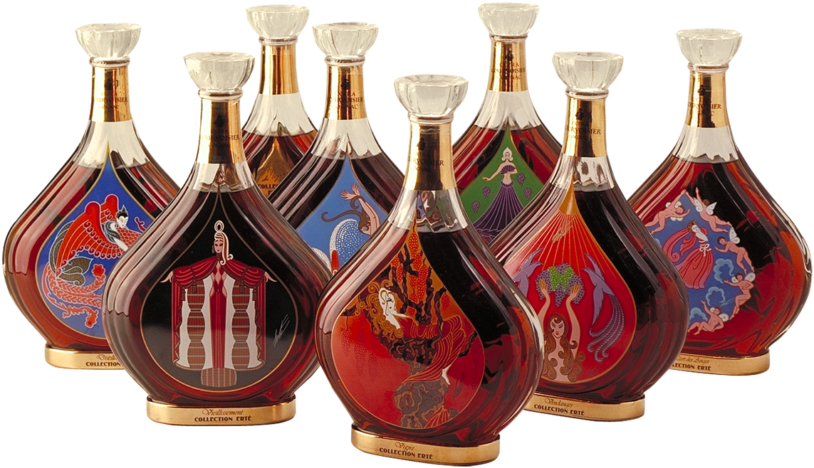 Each Of The Bottles' Design Represents A Different - Courvoisier Erte (1280x795), Png Download