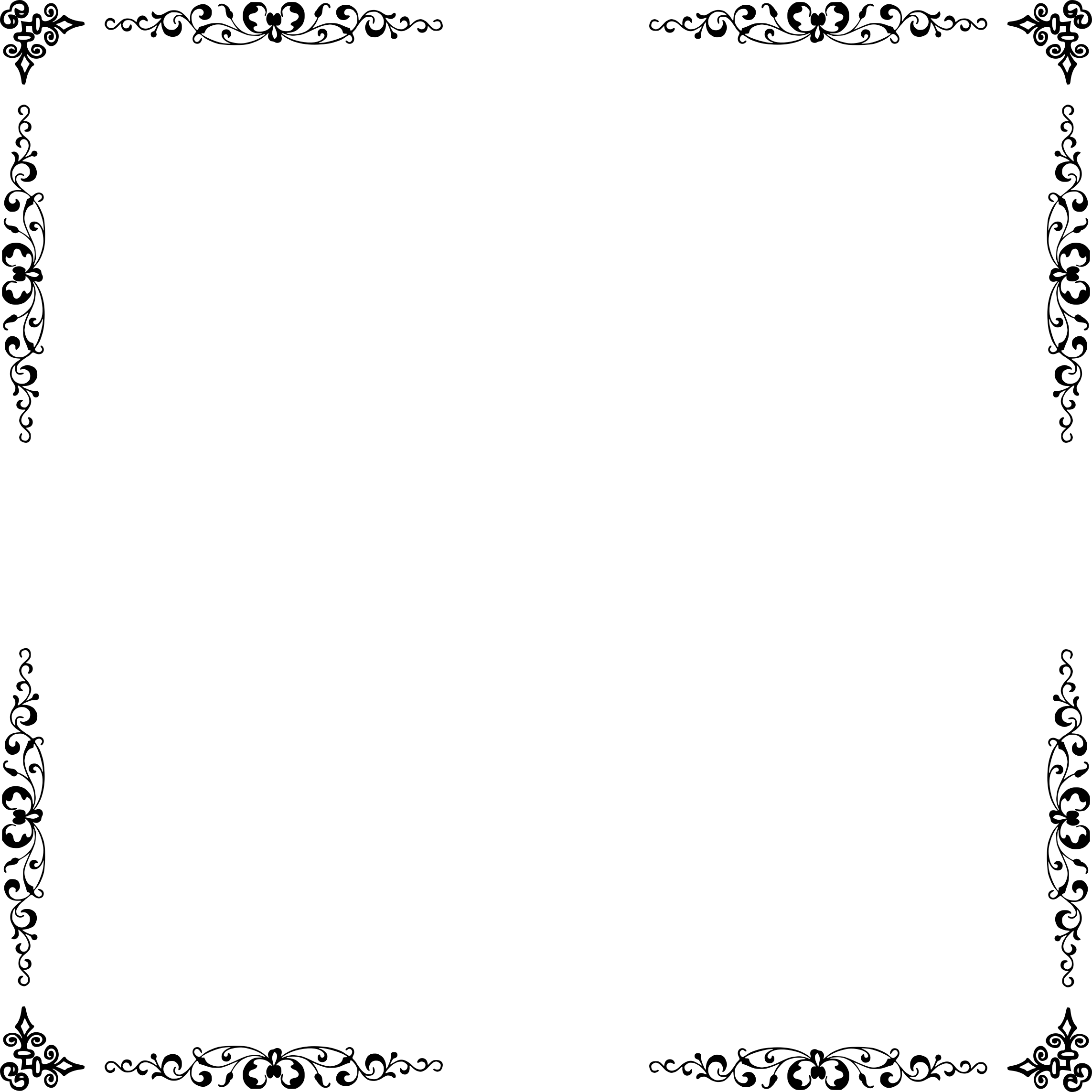 Elegant Border Vector Png Download (2286x2286), Png Download