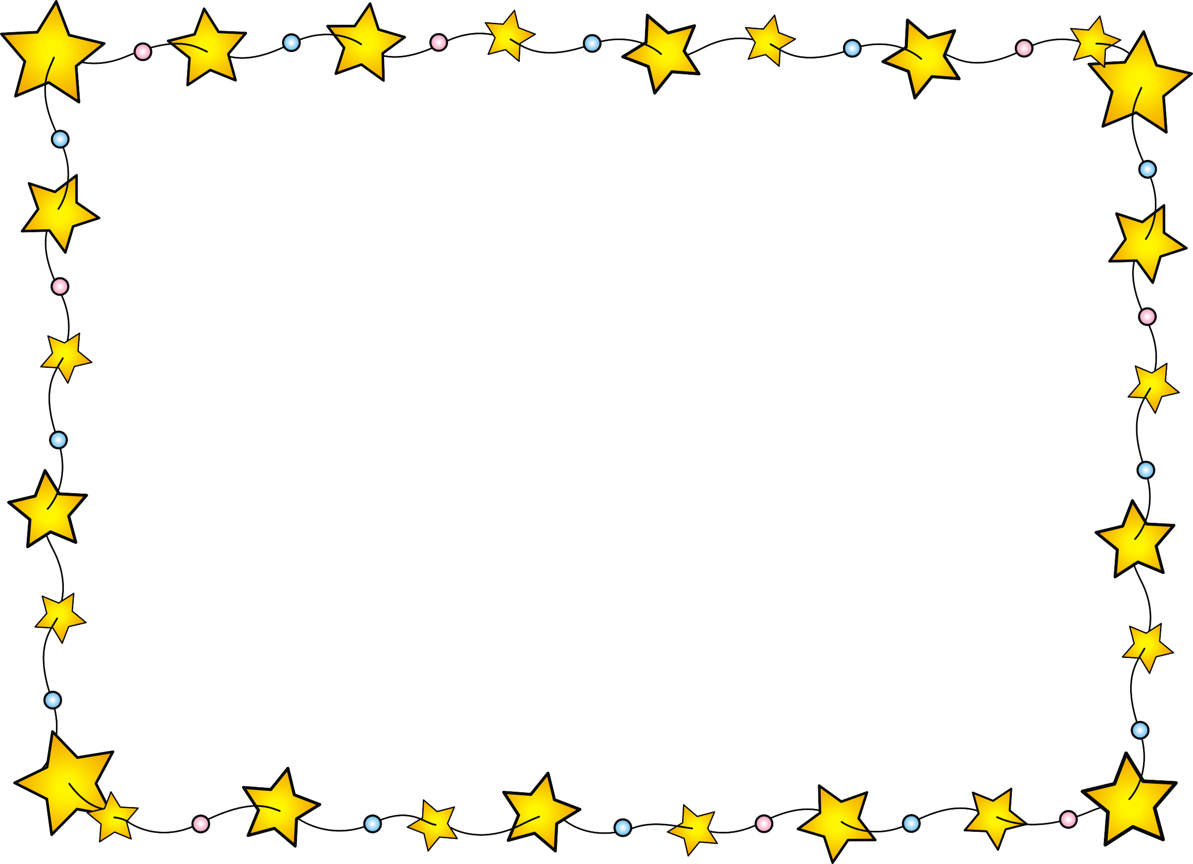 Stars Border Vector - Star Border Png (2410x1745), Png Download