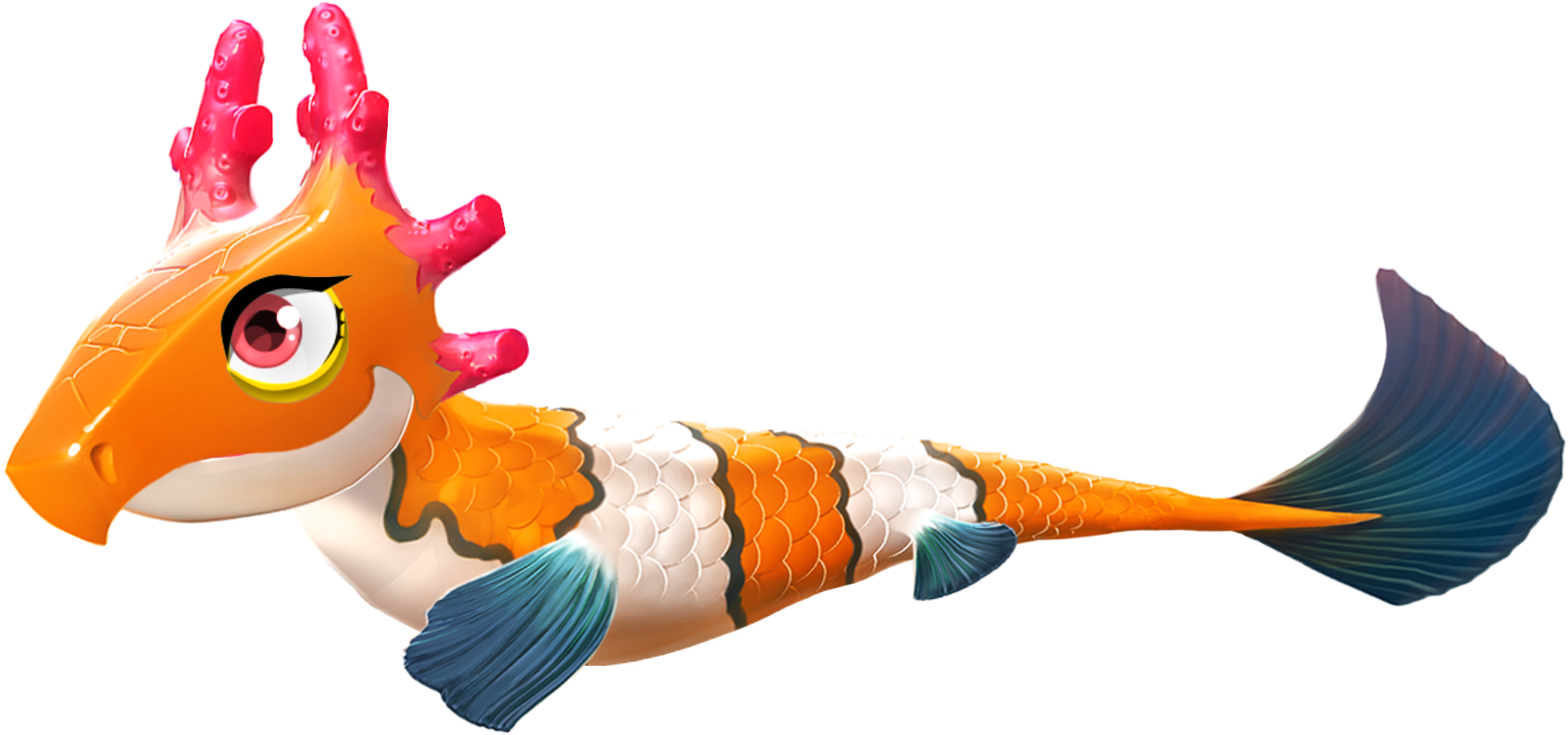 Clownfish Dragon - Clownfish Dragon Mania (1698x796), Png Download