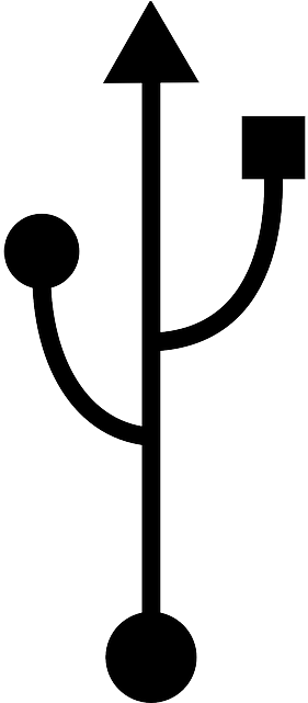 Computer, Black, Port, Usb, Icon, Symbol, Bus - Usb Sign Vector (320x640), Png Download