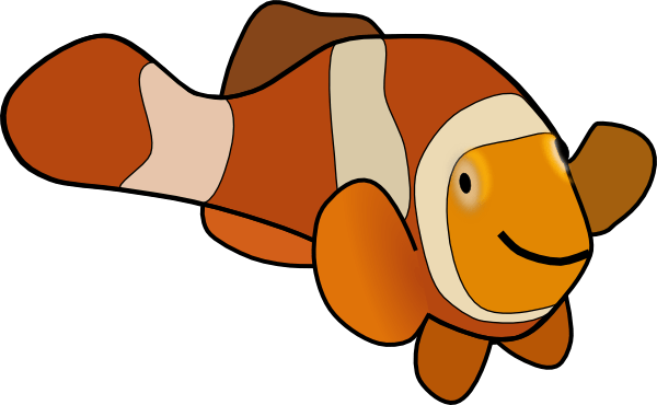 Cute Clown Fish Clipart 4 By Daniel - Fish Clip Art (600x370), Png Download