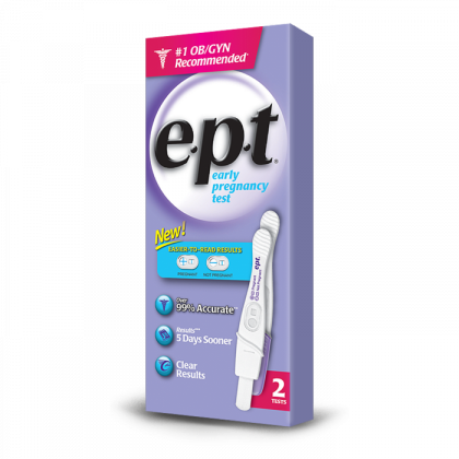 E - P - T - Early Pregnancy Test - E.p.t Early Pregnancy Test, 2-count (420x420), Png Download