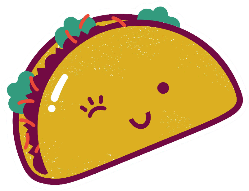 Taco Mexican Cuisine Frybread Clip Art - Cartoon Taco Transparent (818x651), Png Download