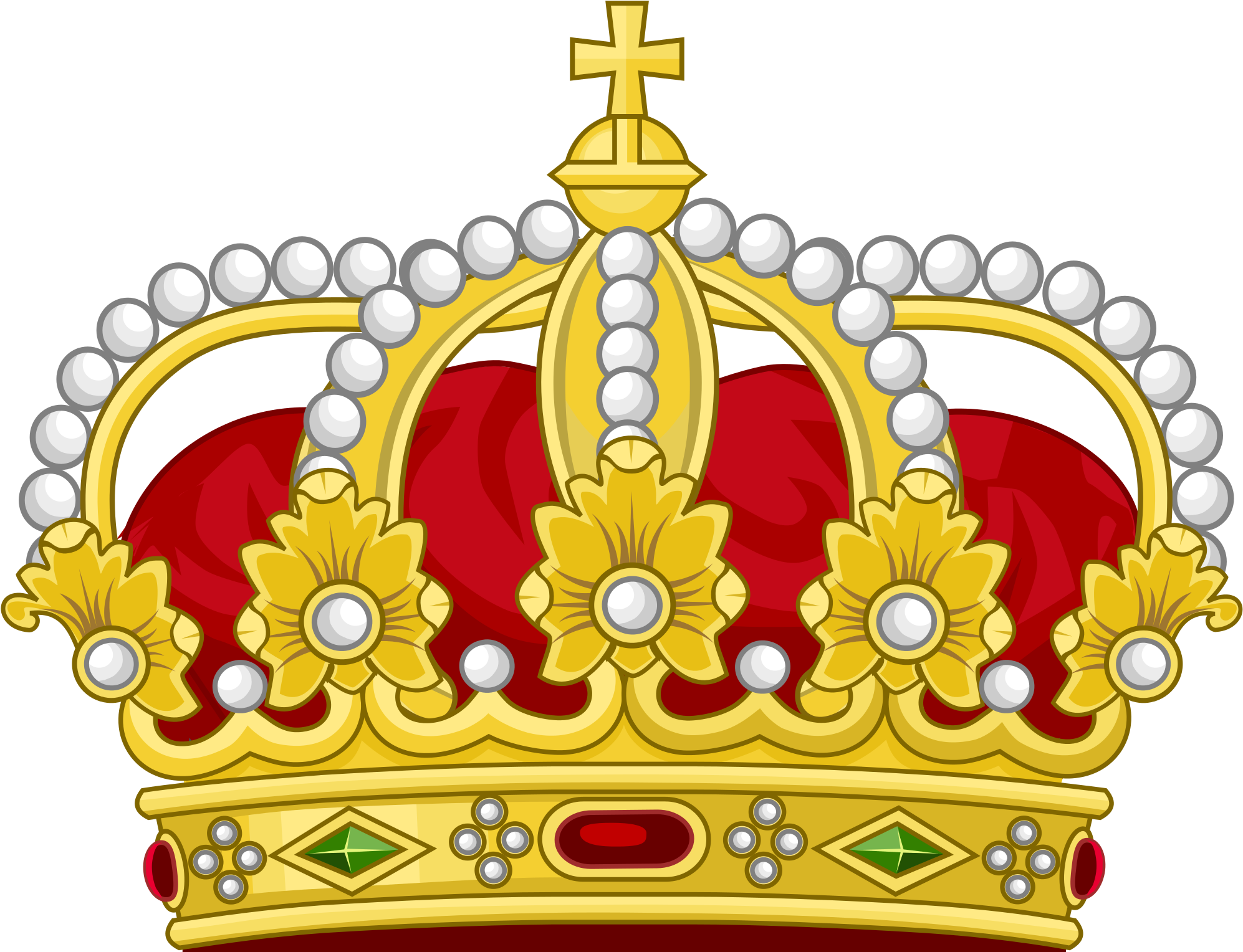 Tiara Transparent File - King's Crown Clip Art (2000x1529), Png Download
