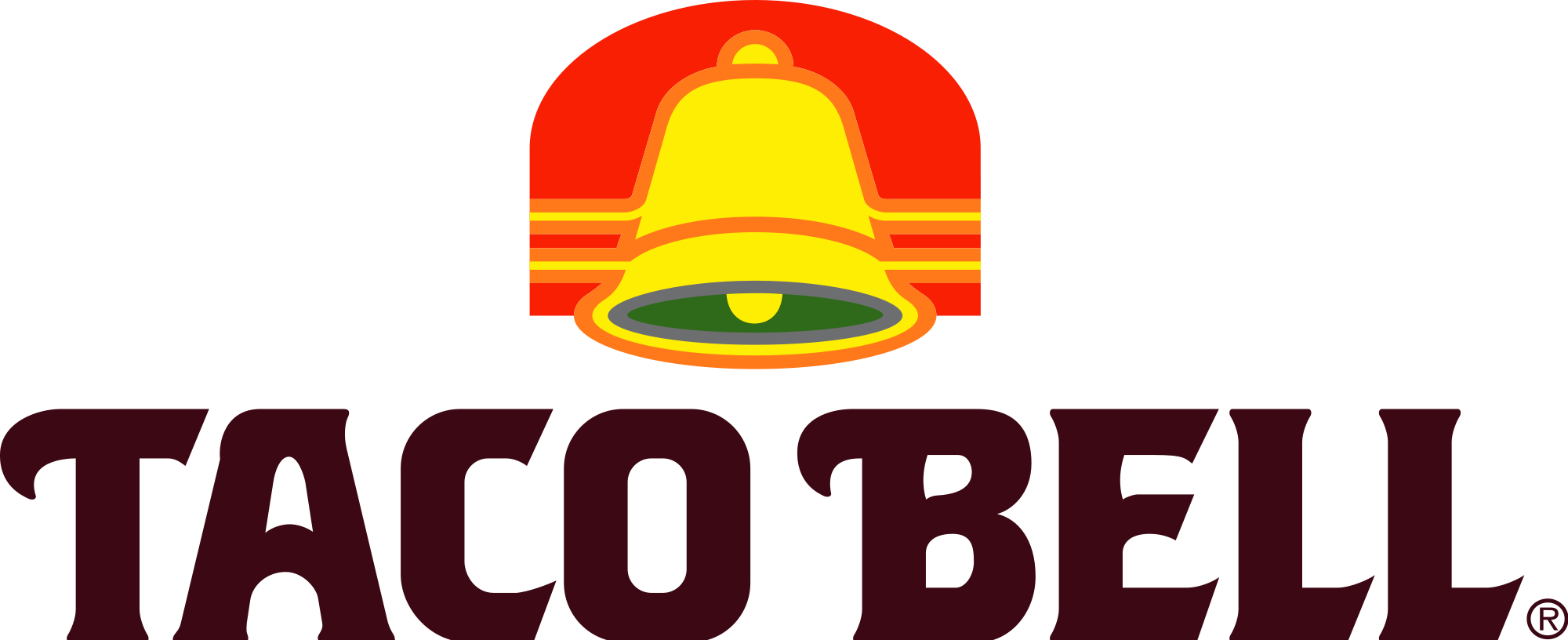 Taco Clipart Taco Bell - Taco Bell Logo 1985 (2000x816), Png Download