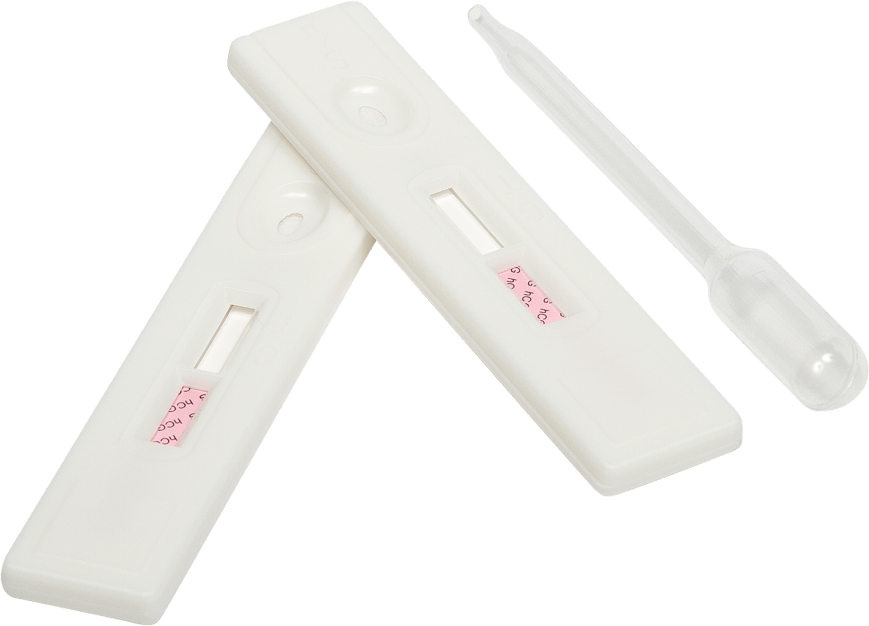 Single-sealed Test Devices With Transfer Pipettes - Hcg Urine Cassette Test With Pipet (1900x1425), Png Download